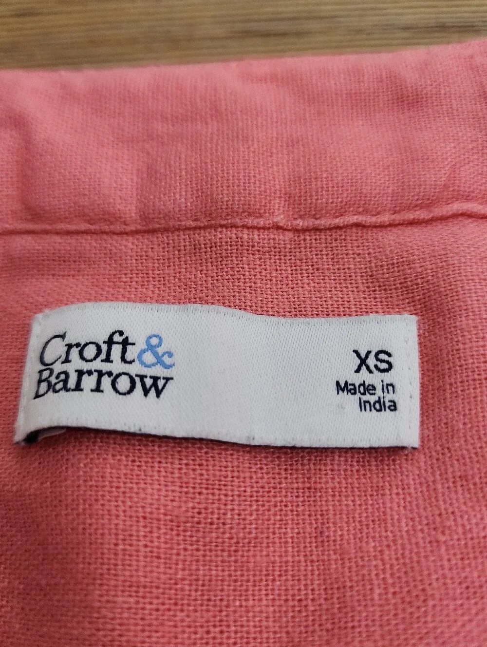 Croft & Barrow Linen Blend Shift Dress Women's XS Coral Sleeveless Embroidered - Picture 6 of 9